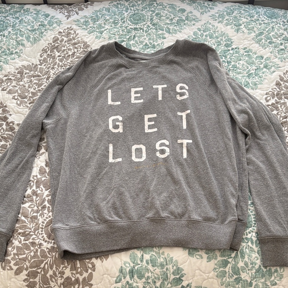 Spiritual Gangster Gray Crewneck Sweatshirt with Gold Script Label